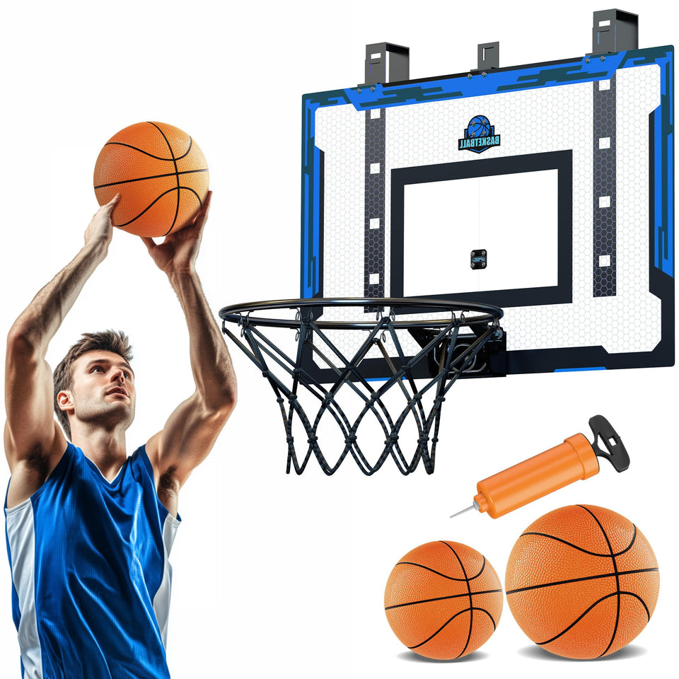 Flybakiz large 26x17 backboard shown unfolded for wider shooting area
