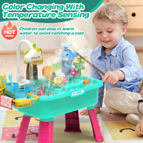 Flybakiz color-changing accessories indicate water temperature for interactive play.