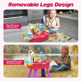 Flybakiz detachable legs enable two setups for versatile water play.