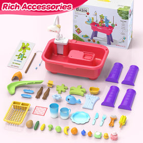 Flybakiz fishing game rod invites kids to catch fish during pretend fishing.
