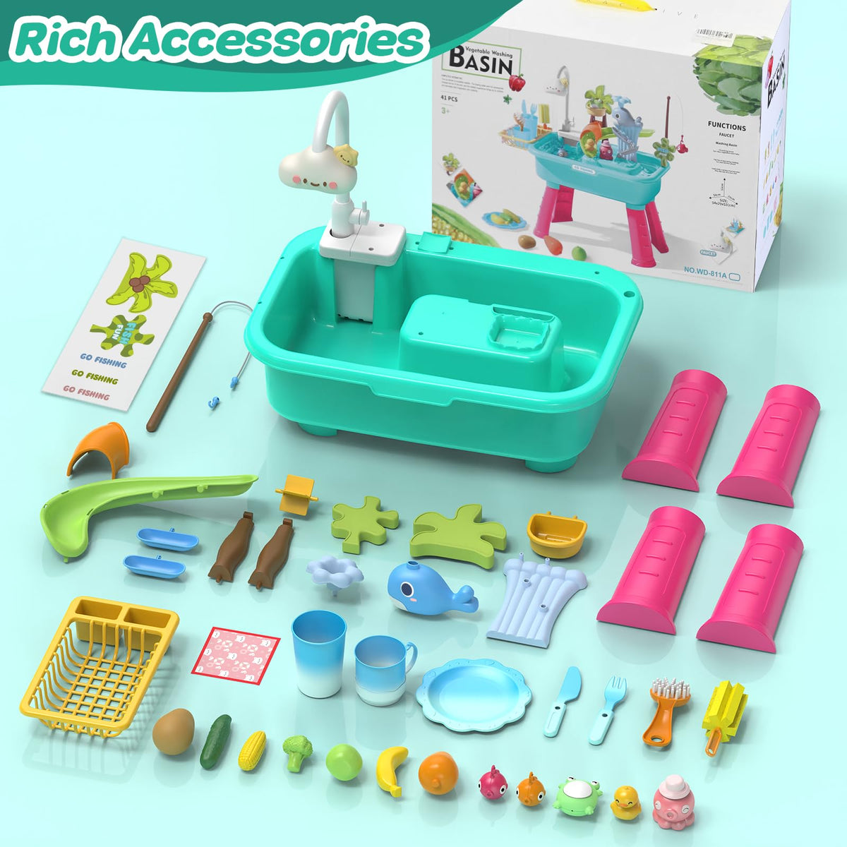 Flybakiz fishing game elements spark fine motor skills and social play.