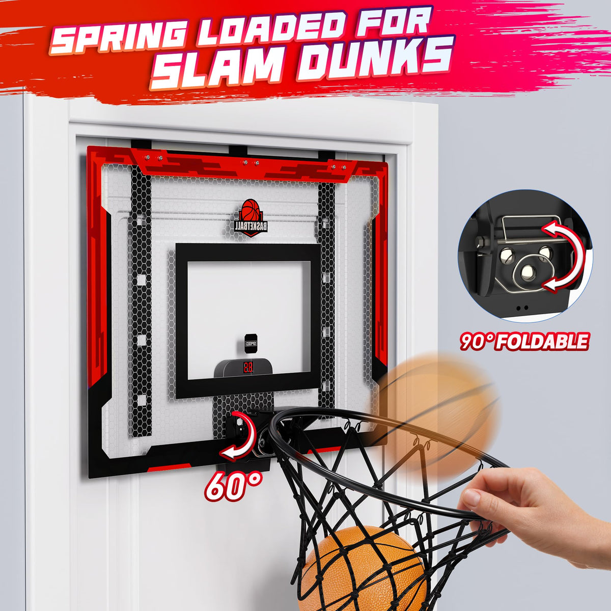 FlyBakiz hoop with scoreboard display to track scores during casual games