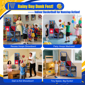 FlyBakiz kids playing hoops during family game time