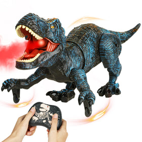 flybakiz remote control dinosaur blue walking toy for immersive pretend play