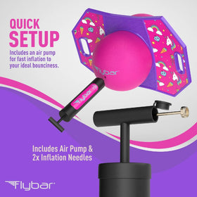 Flybar anti-slip deck keeps feet secure during jumping sessions.