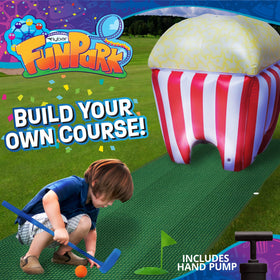 Flybar FunPark inflatable green mats for indoor or outdoor putting
