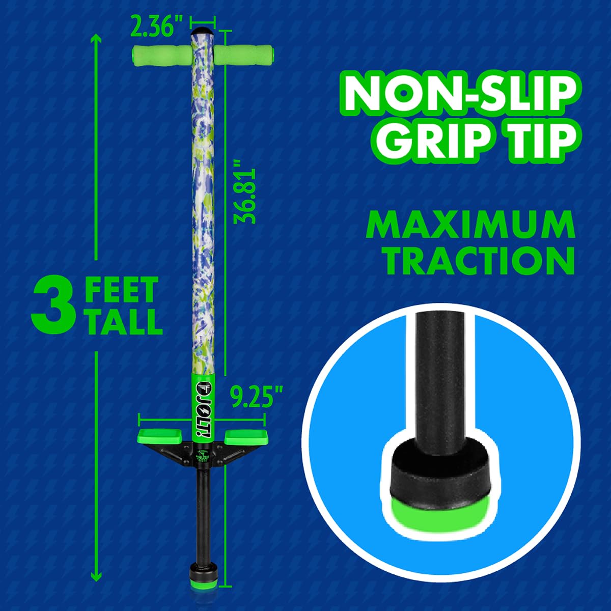 No assembly required; Flybar Jolt is ready to jump straight from the box.
