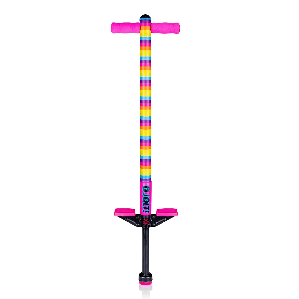 Flybar Jolt pogo stick out of the box ready for immediate outdoor play