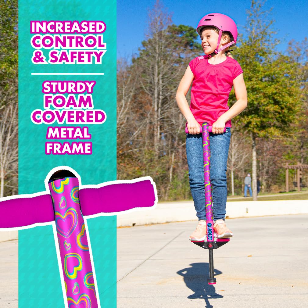 Foam-padded frame cushions hands during first jumps on Flybar Jolt