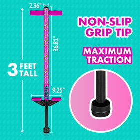 Non-slip foot pads on Flybar Jolt support controlled movement on pavement