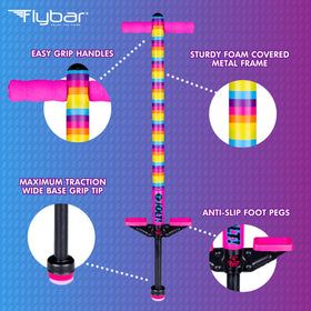 Rainbow Flybar Jolt design appeals to kids and motivates active play
