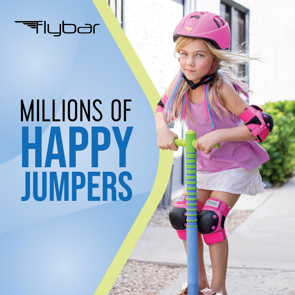 Flybar Maverick 2.0 features wide non-slip footpegs for stability.