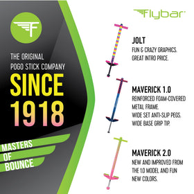 Flybar Maverick 2.0 foot pegs image shows non-slip stability for beginners.