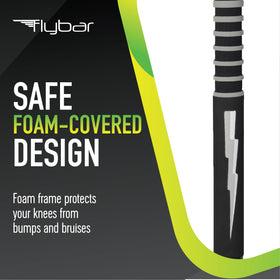 Flybar Maverick 2.0 side view showing foam-wrapped frame for safer learning.