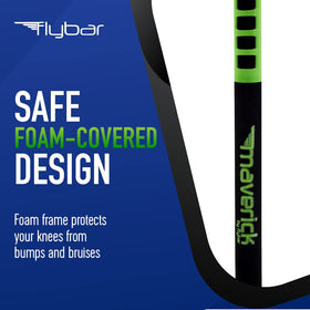 Flybar Maverick enclosed spring and foam frame enhance safety during kicks and bounces