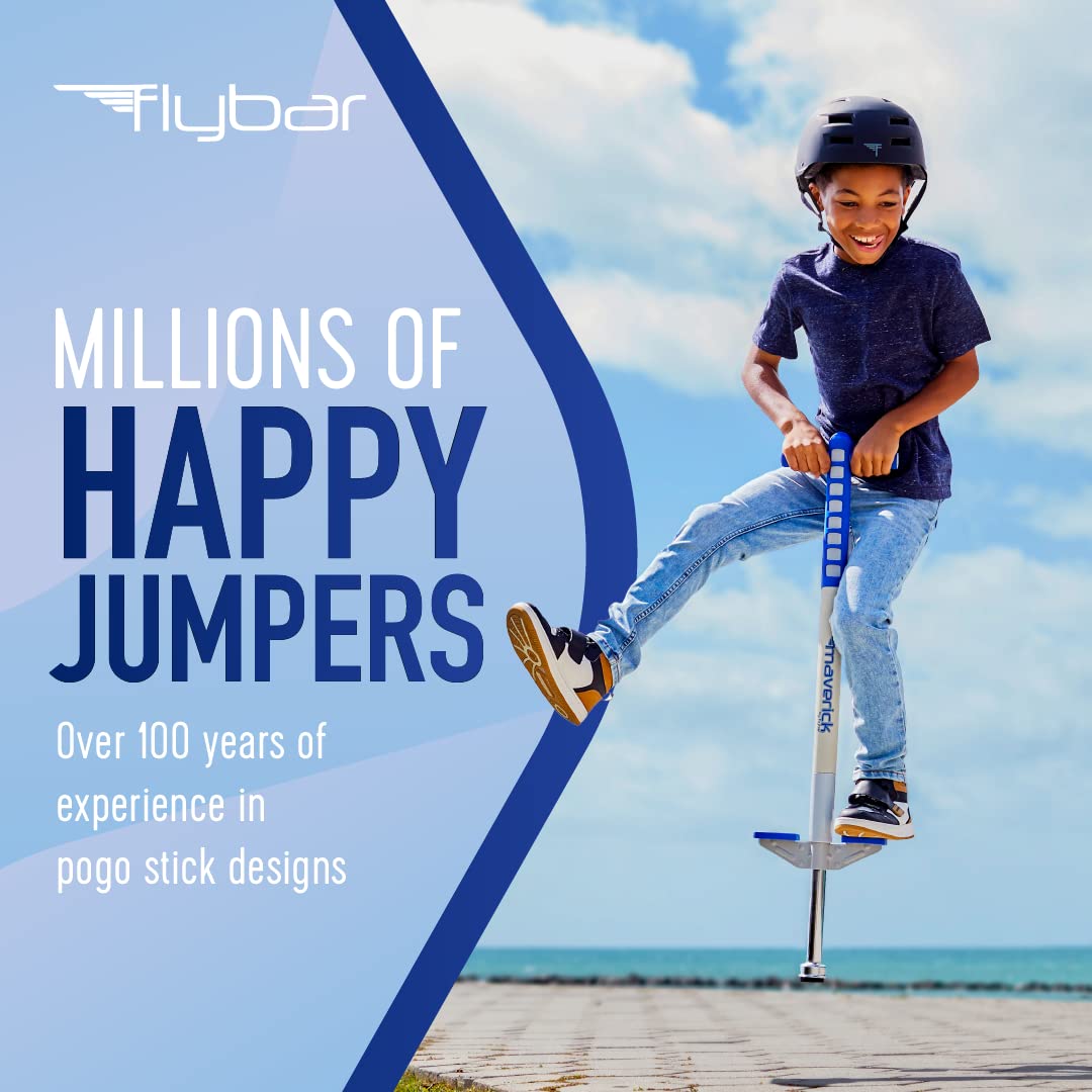 Flybar Maverick with non-slip foot pads improves stability on outdoor surfaces.