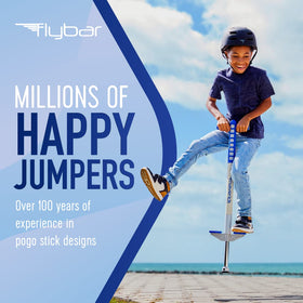 Flybar Maverick with non-slip foot pads improves stability on outdoor surfaces.