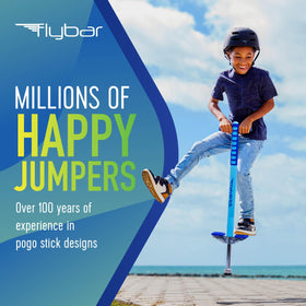 Enclosed spring design on Flybar Maverick pogo stick for safe jumping
