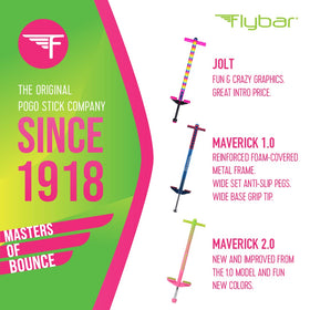 Enclosed spring and foam-covered frame on Flybar Maverick for safe leaps.