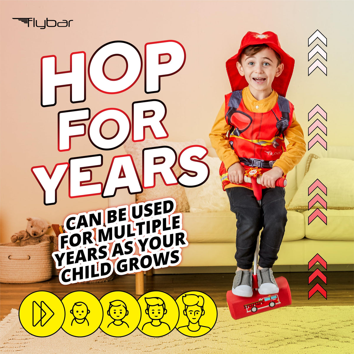 Suitable for ages 3 and up, supports up to 250 lbs