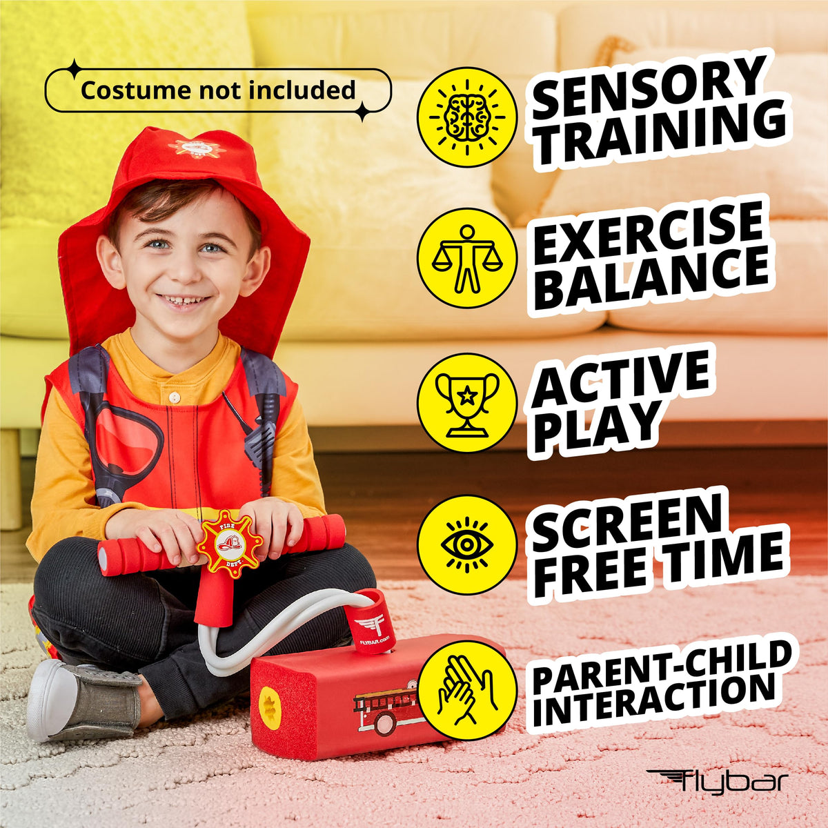 Durable foam construction from Flybar supports long-lasting bouncing fun