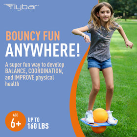 Outdoor driveway play setup with Flybar pogo ball for all-season fun