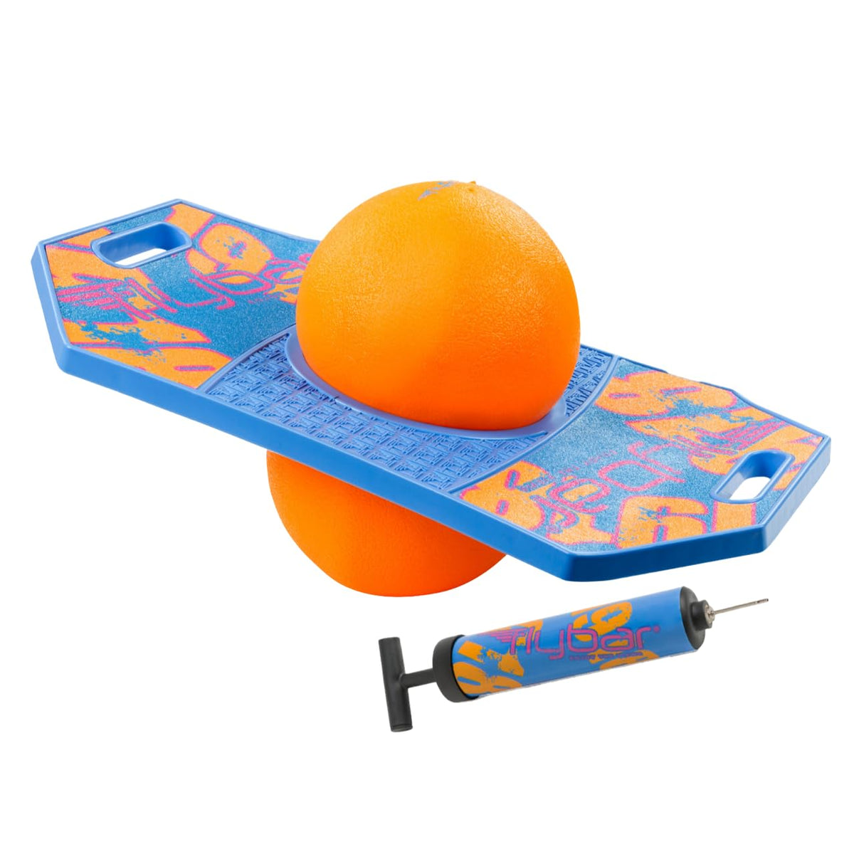 Flybar pogo ball blue dawn 2 front view for indoor-outdoor play