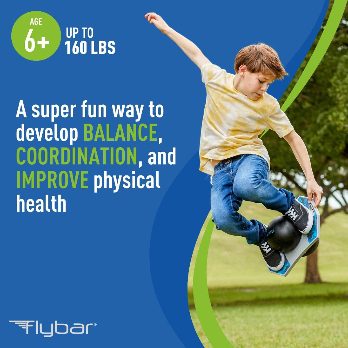 Flybar Pogo Ball compact handle makes carrying easy.