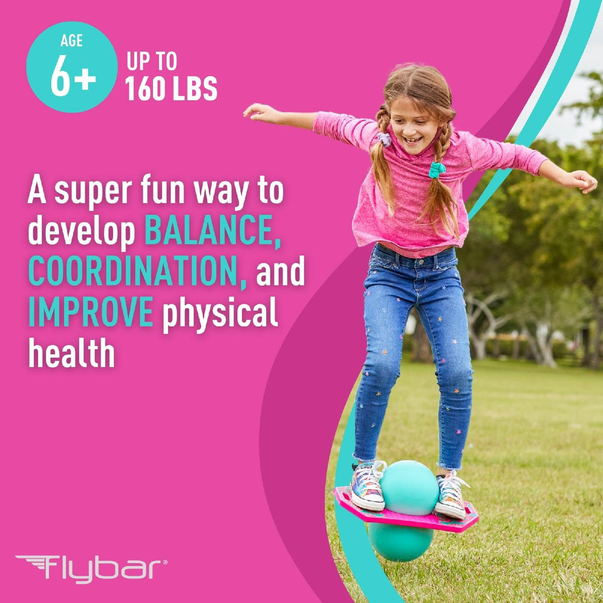 Brightly colored Flybar pogo ball donut design ready for active play.