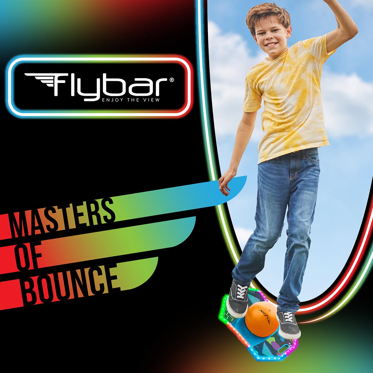 Flybar Pogo Glow lights brighten nighttime active play.