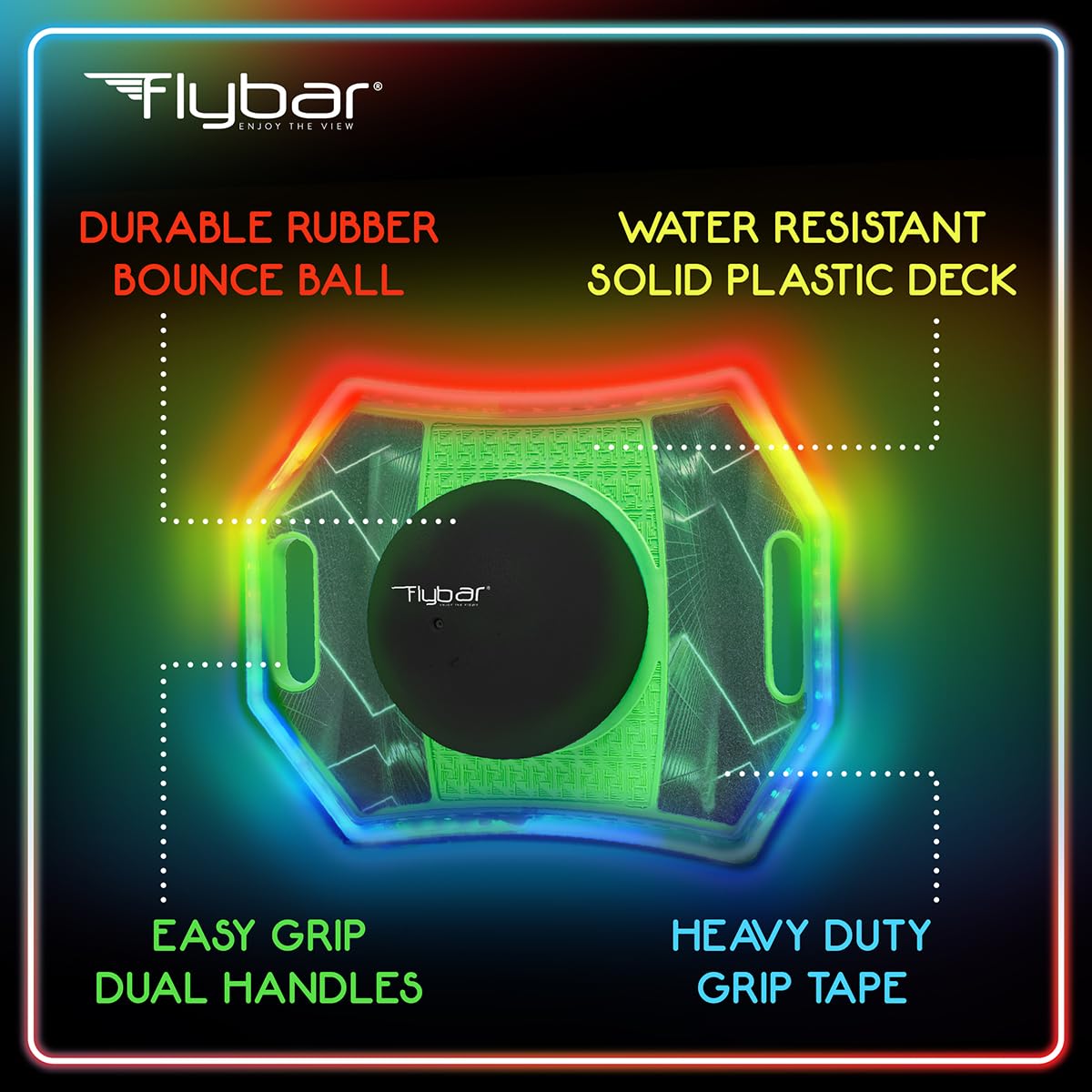 Flybar Pogo Glow Trick Ball used outdoors for active family playtime.