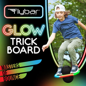Flybar Pogo Glow Trick Ball with pump enables quick setup.