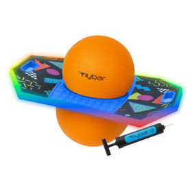 Flybar Pogo Glow Trick Ball glows for indoor and outdoor play.