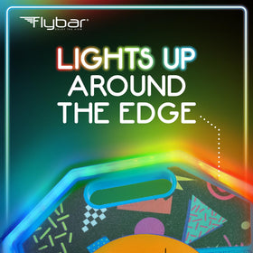 Flybar Pogo Glow suitable for indoor floors and outdoor pavements.