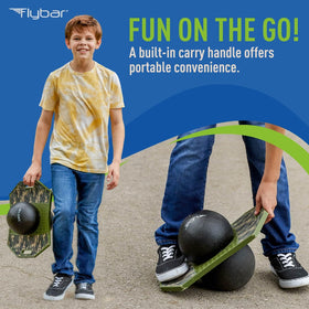 Flybar pogo trick ball camo pump enables quick, easy inflation before play