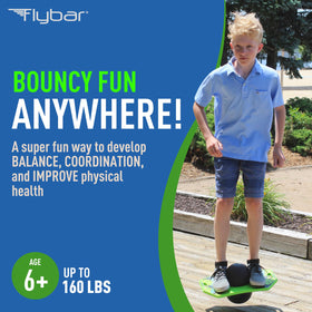 Compact handle makes Flybar pogo trick ball easy to carry between rooms and parks.