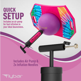 Flybar Pogo Trick Ball anti-slip deck keeps feet secure during jumps.