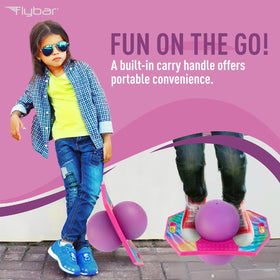 Flybar Pogo Trick Ball pump included enables quick, ready-to-play setup.