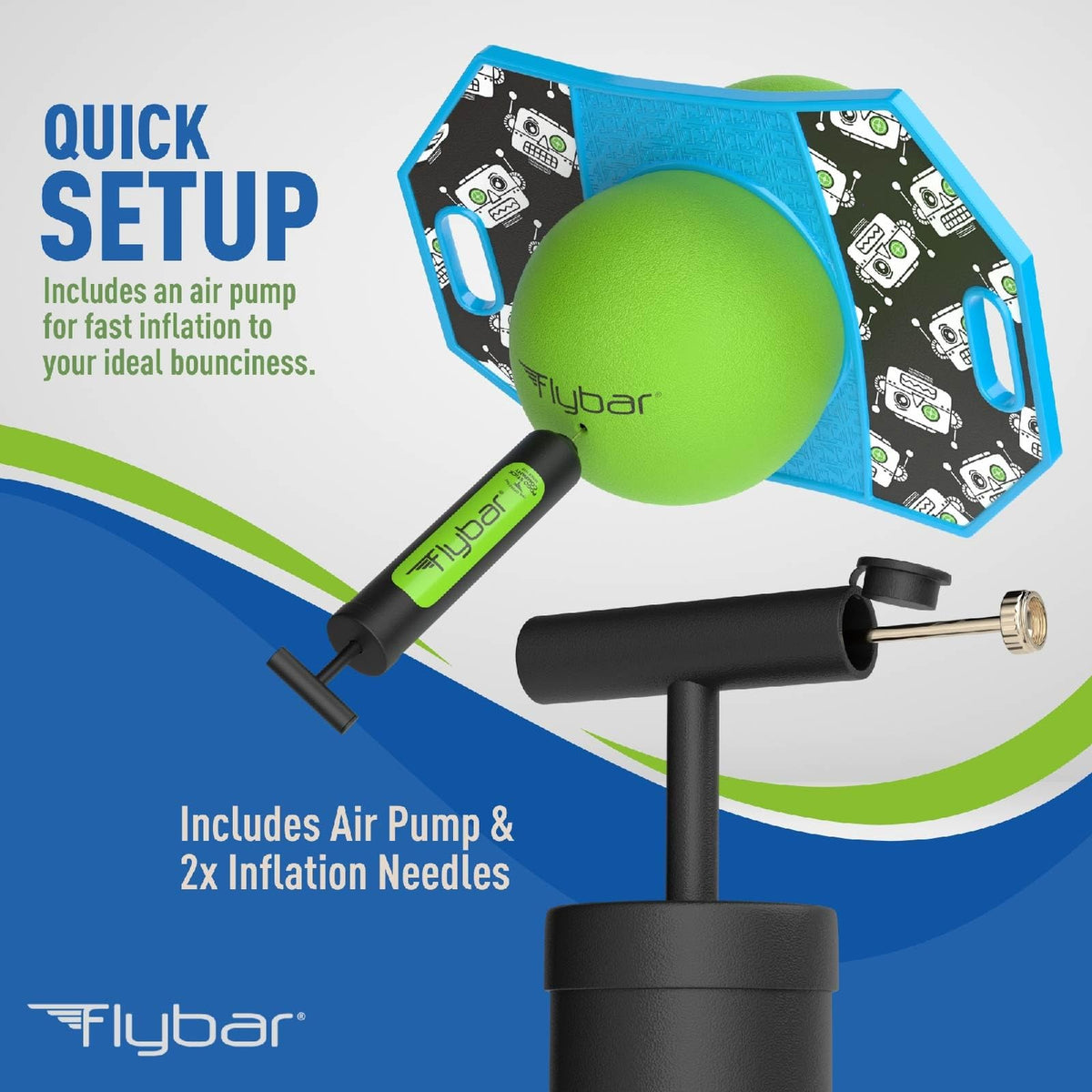Flybar pogo trick ball outdoor-ready design for driveway, park, or patio play.
