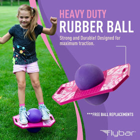 Flybar Pogo Trick Ball Pink Berry 2 designed for kids aged 6+ active play.