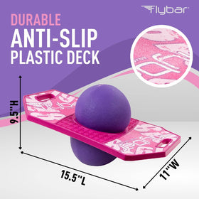 Flybar Pogo Trick Ball Pink Berry 2 suitable for indoor and outdoor use.