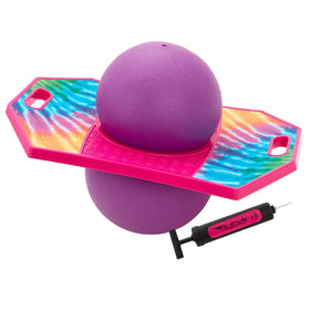 Flybar Pogo Trick Ball with tie-dye design invites energetic indoor and outdoor play.