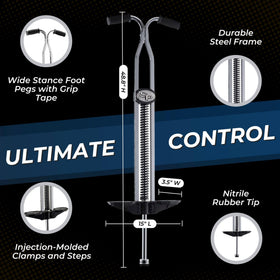Flybar Super Pogo Stick beginner-to-pro design supports teens and adults seeking stable practice.