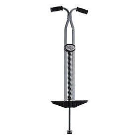 Flybar Super Pogo Stick steel frame provides durable stability for outdoor jumps.
