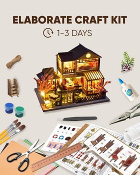 Flybean kit with cherry blossom trees adds visual calm to your craft project.