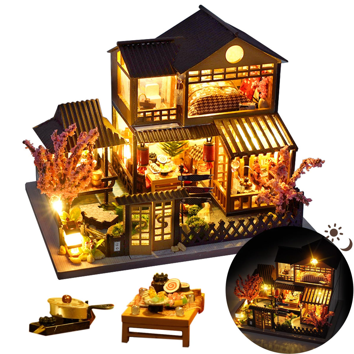 Flybean Japanese Garden House kit cover, inviting a peaceful, creative desk setup for mindful hobby time.