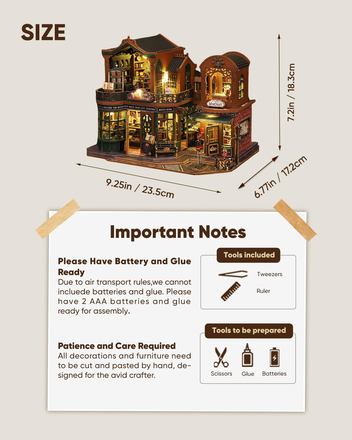 Flybean mini magic house diorama, a display you can tailor.