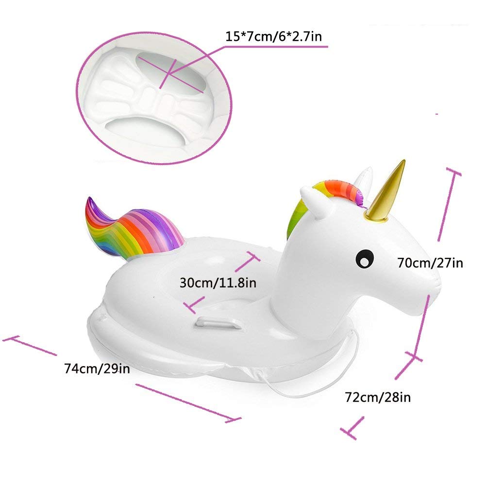 Flyboo Baby Pool Float seat cushion close-up highlights comfortable seating