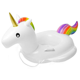 Flyboo Baby Pool Float side view shows stability from four air bags