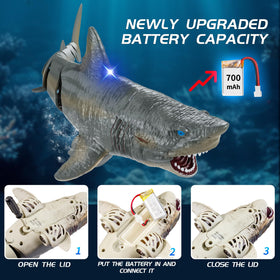 Flycites 2.4GHz remote control for precise water steering.